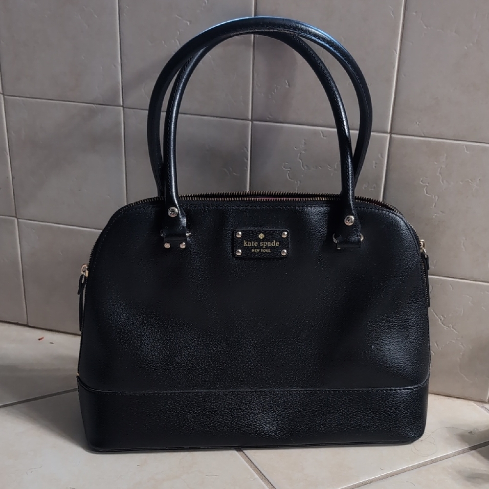 Kate Spade Black Structured Leather Wellesley Shoulder Bag